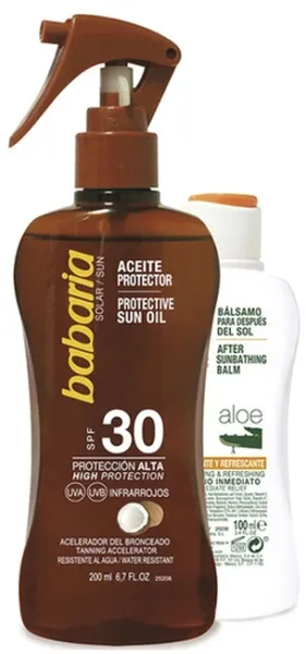 Babaria - Solpleje Sæt Protective Coconut Oil SPF30 & After Sun
